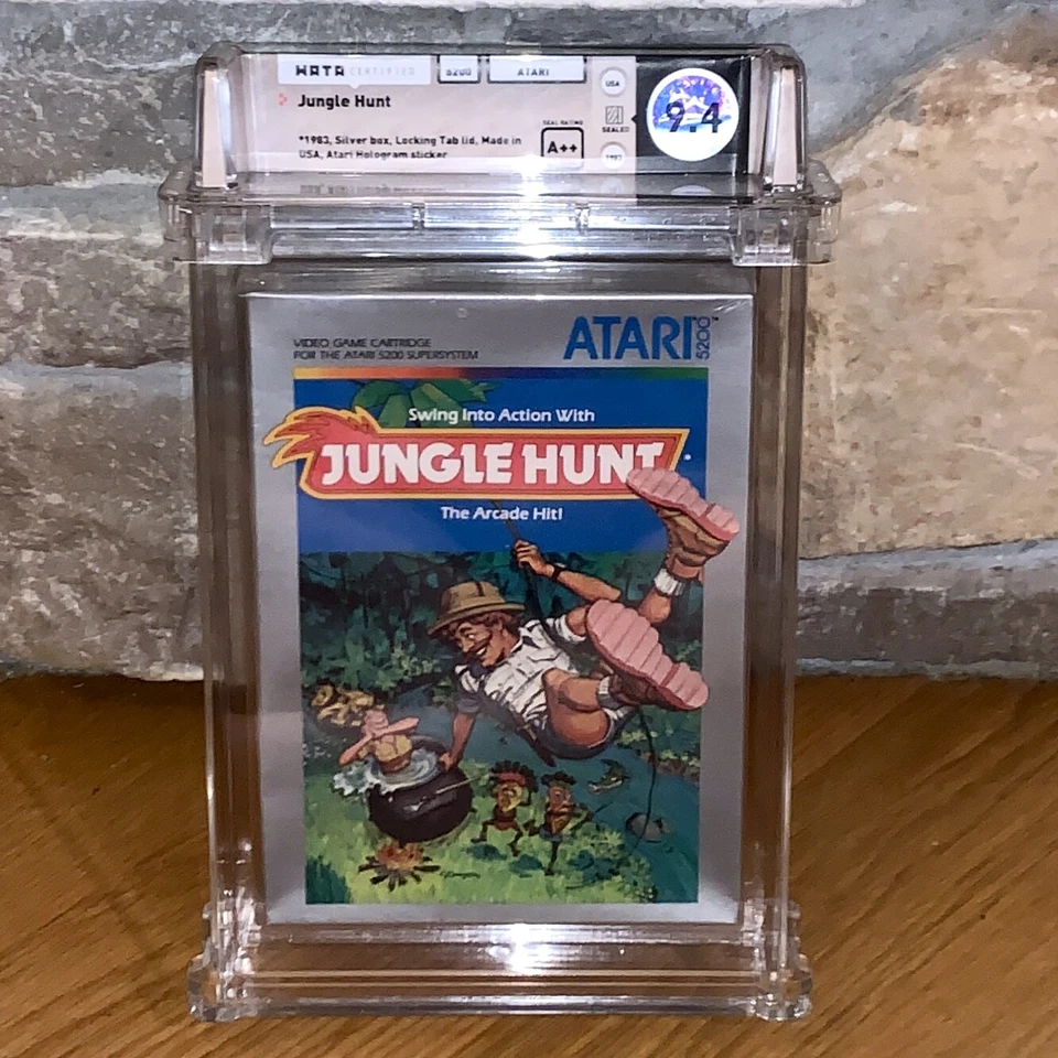 Brand New Atari 5200 Jungle Hunt WATA 9.4 Factory Sealed 1983 Graded Video Game - Image 1 of 3
