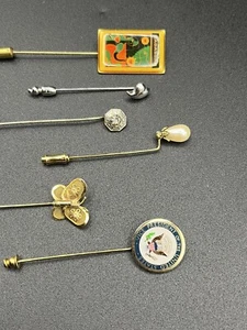Vintage Lot Of 6 Lapel Stick Pins Vice President Seal Die Cast George Bush #415 - Bild 1 von 6