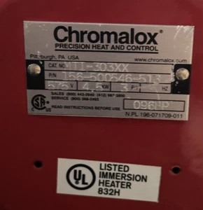 Chromalox MIT-303XX Screw Plug Immersion Heater 575V 4.5KW 3PH NOS - Picture 1 of 9