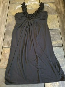 Women's Dress Size S Black Padded Bust Pretty Neck Detail Sleeveless Dressy - Imagen 1 de 8