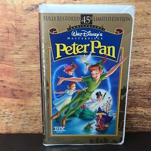 Peter Pan Walt Disney's Masterpiece VHS 45th Anniversary Limited Edition Movie - Picture 1 of 8