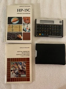 Hewlett Packard HP-15C RPN Scientific Calculator Sleeve & Manuals Tested Works - Picture 1 of 20