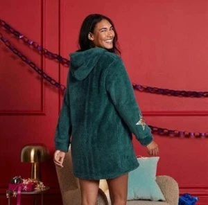 New AVON Green Star Hooded Lounge Dress Size Large UK 16/18 - Picture 1 of 4