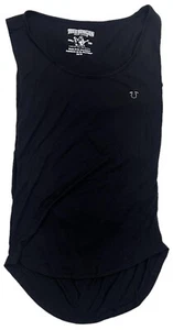 True Religion Women's Knit Open Back Tank Top Shirt With Crystal Horseshoe Logo - Picture 1 of 6