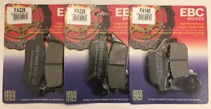 EBC Organic FRONT and REAR Brake Pads For TRIUMPH TIGER SPORT 660 (2021 to 2024) - Picture 1 of 9