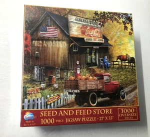 Sunsout - Seed and Feed Store -1000 Oversize Pieces - Art by Tom Wood = 27"x35" - Picture 1 of 2