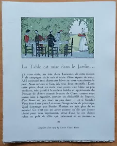 Table jardin by Marty and Lepape - Art Deco Gazette de Bon Ton Pochoir - 1920 - Picture 1 of 5
