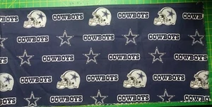DALLAS COWBOYS NFL FABRIC 14" x 28" FOR DIY MASKS CRAFTS FREE ship fat quarter - Picture 1 of 3
