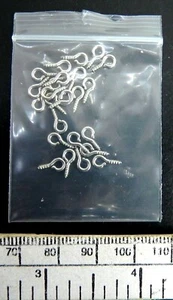 Eye with screw 8mm old silver - pack of 25 - Picture 1 of 3