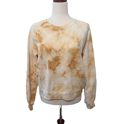 Billabong Womens Sun shrunk Sweatshirt Size Large Tie-Dye Cropped Long Sleeve - Image 1 of 4
