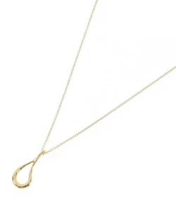 Tiffany & Co. Necklace Pendant Open Teardrop Elsa Peretti K18 18K Yellow Gold - Picture 1 of 8