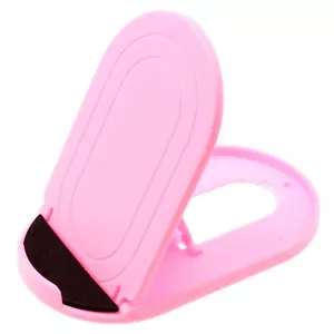 Fold-up Stand Pink Holder Travel Desktop Cradle Dock Folding for Cell Phones - Picture 1 of 6