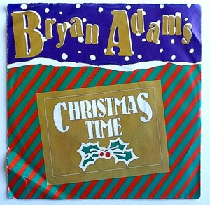 BRYAN ADAMS - Christmas Time / Reggae Christmas - Vinyl 45rpm A&M 390 069-7 - Picture 1 of 4
