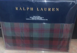 Ralph Lauren Ardmore Plaid Bohemian Muse King Flat Sheet~New In Package~2 Avail - Picture 1 of 3