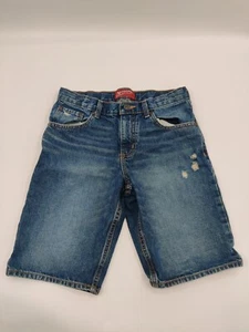 Arizona Jean Co. Girls Distressed Jean Shorts Bermuda Adjustable Waist Size 16 - Picture 1 of 15