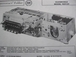1958 OLDSMOBILE WONDER BAR 989129 RADIO PHOTOFACT - Picture 1 of 1