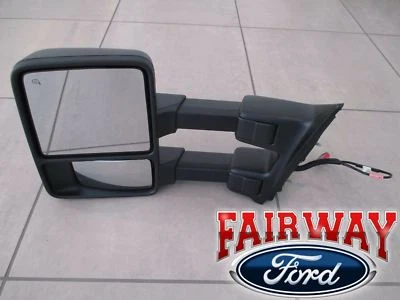 13 thru 16 Super Duty OEM Ford Black Heat Signal Trailer Tow Mirror LEFT DRIVER - Image 1 of 4