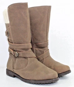 Rachel Shoes Denver Big Girl's Brown Suede Boots 12" US Girl's Size 11 M - Picture 1 of 12