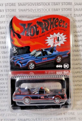 2021 HOT WHEELS RLC EXCLUSIVE SPECTRAFLAME STEEL BLUE TV SERIES BATMOBILE, NICE! - Image 1 of 4