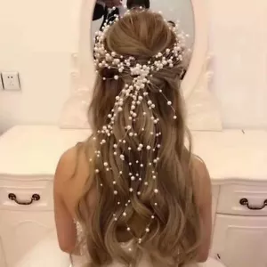 Headband ivory headpieces pearls for women bride and prom - Picture 1 of 2