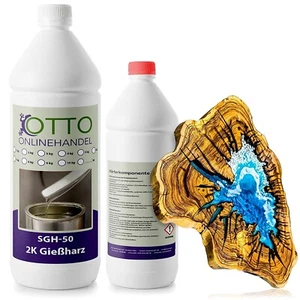 1,2 kg resin Gießharz 2K glasklares Epoxidharz für River Tische Holz - Bild 1 von 15