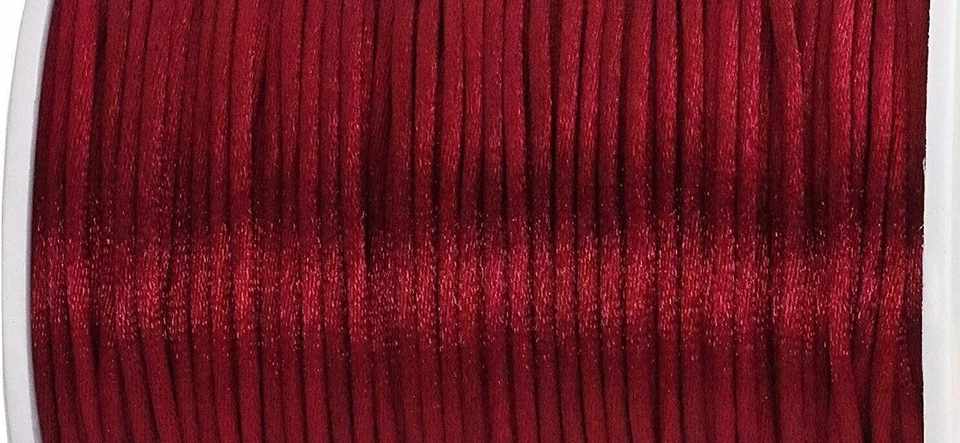 Mini carrete de nailon macramé anudar artesanía joyería 50 pies cuerda satinada cola de insectos de 1 mm Foto 1 de 1