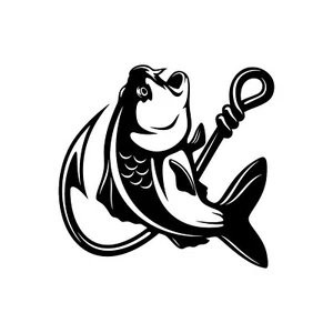 Carp Fishing vinyl decal - Fish | Sea | Freshwater | Ocean | Animal | Fisherman  - Picture 1 of 2