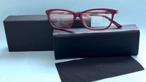 Christian Dior N056 Montaigne YDC Rectangular Burgundy Eyeglasses $550 NIB #36 - Picture 1 of 8