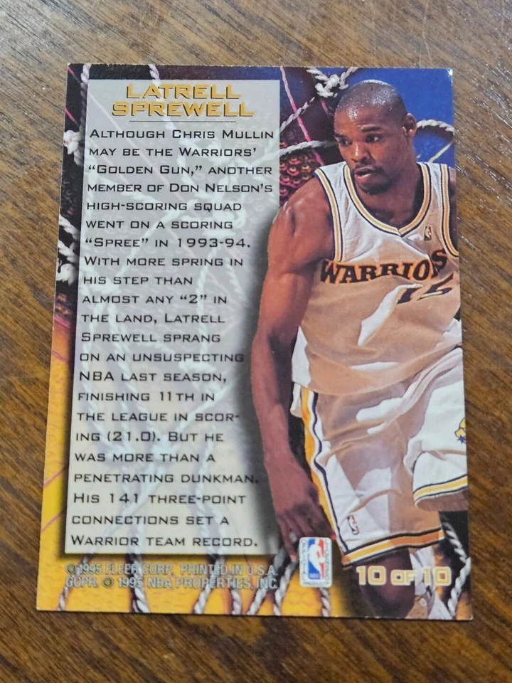 Latrell Sprewell Upper Deck SP #PC6 Warrior's - Image 1 of 2