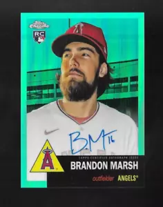 BRANDON MARSH RC AUTO 2022 TOPPS RIFRATTORE AQUA CROMATO PLATINO 150 AUTOGRAFO - Foto 1 di 2