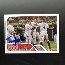 2023 Topps Series One Torey Lovullo Signed Dbacks Team Card