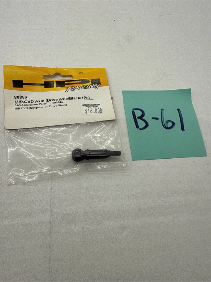 VINTAGE HPI MIP CVD AXLE (DRIVE AXLE/BLACK) HPI 80856 NEW FOR SAVAGE 80844 - Image 1 of 1