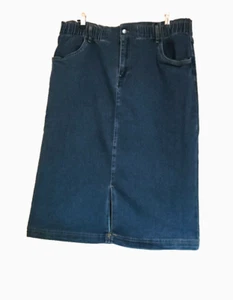 NWT EMERGE DENIM SKIRT SIZE 16 - MID WASH - RRP $109.95 - Picture 1 of 2