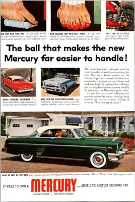 PRINT AD 1954 Mercury Monterey Merc-O-Matic Drive Ball-Joint Principle 6.5 x 10 - Image 1 of 3