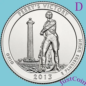 2013-D PERRY'S VICTORY MEMORIAL (OHIO) QUARTER UNCIRCULATED FROM U.S. MINT ROLL - Picture 1 of 2