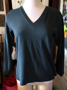 M.M. Lafleur Asher T Shirt Pima Cotton SM Blue Lagoon Long Sleeve Relaxed Fit - Picture 1 of 4