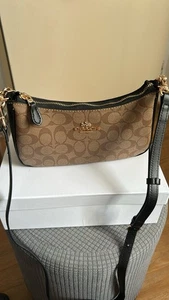 Coach Crossbody Tasche – Signature Canvas Braun/Schwarz - Bild 1 von 4