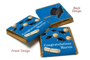 Graduation Day Chocolates - Personalised Favours - Chocolates - Blue Design - Picture 1 of 4