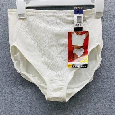 Flexees Calzoncillos Mujer 2X Blanco Control Prendas Moldeadoras Cintura Alta Panel Abdomen 3654 Foto 1 de 4