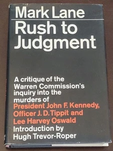 Rush to Judgment By Mark Lane 1966 1st EDT 1st PNT Hardcover (JFK Warren Comm.) - Picture 1 of 13