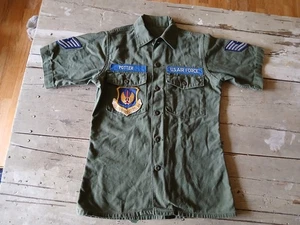 Vintage 60s OG-107 US Air Force Vietnam Shirt Military Tactical XS - Picture 1 of 10