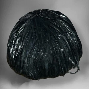 Cappello vintage elegante nero piumato matrimonio reale europeo - Foto 1 di 5
