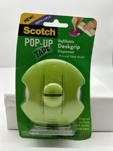 3M Scotch grau Pop-Up Deskgrip Klebebandspender mit 75 Nachfüllstreifen 2010 USA - Bild 1 von 8