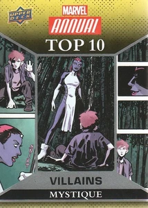 2017 Upper Deck Marvel Annual 2016 Trading Card Top 10 Villains #TV-3 Mystique - Bild 1 von 2