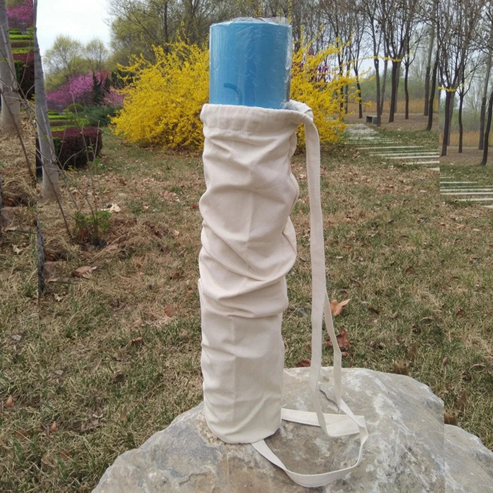 Estera de Yoga Bolsa Estera de Fitness Portador Cordón Lona Organizador Gimnasio Soporte de Transporte Foto 1 de 1