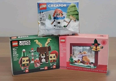 Lego Juegos de Vacaciones 30645 40353 40702 Muñeco de Nieve BRICKHEADZ Marco de Fotos Navidad Foto 1 de 4