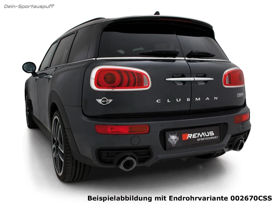 Remus Impianto + Opt. Controllo Valvole Mini F54 Clubman Da 2015 Black Cromo - Immagine 1 di 1
