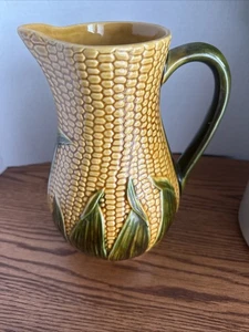 Vintage ceramic corn pitcher Made In Portugal Jay Willfred Andrea By Sadek 9" - Picture 1 of 5