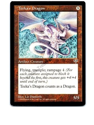 Teeka's Dragon # Rare Mirage MTG NP Near Mint or Better - Image 1 of 2
