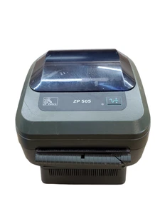 Zebra ZP505 Thermal Printer w/ Power Base ZP505-0503-0020 *read* - Picture 1 of 5